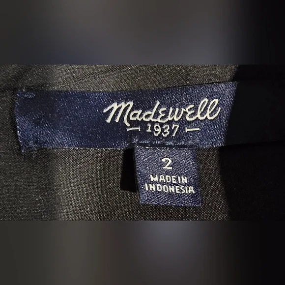 Madewell Nightfall Jacquard Cutout Black And Sparkle Dress Size 2 - Picture 5 of 9